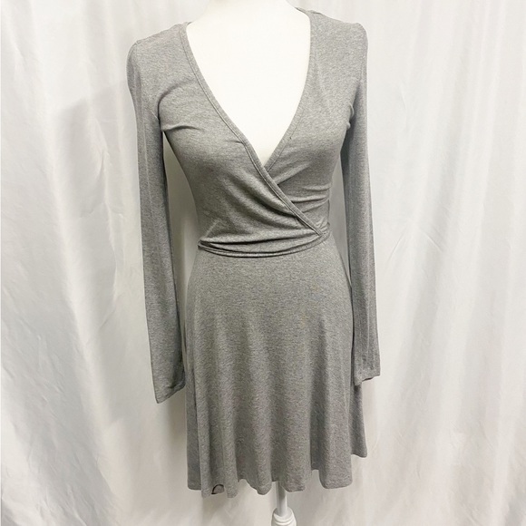 Divided Dresses & Skirts - H&M Divided Gray Faux Wrap Dress